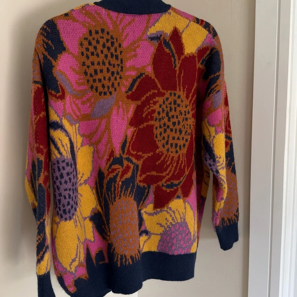 Farm Rio Women's Floral Cardigan Sweater - Multicolor - Picture 5 of 5